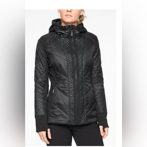 Athleta Black Quilted Primaloft Jacket